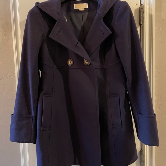 MICHAEL KORS pea coat, purple, size 14 - Picture 7 of 7